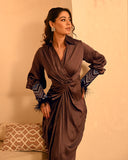 Mocha mousse Sage Shirtdress