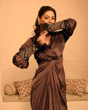 Mocha mousse Sage Shirtdress