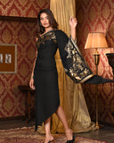 Foil luxe Asymmetrical dress