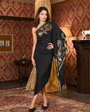 Foil luxe Asymmetrical dress