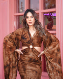 BROWN TIE & DYE GYPSY DRESS