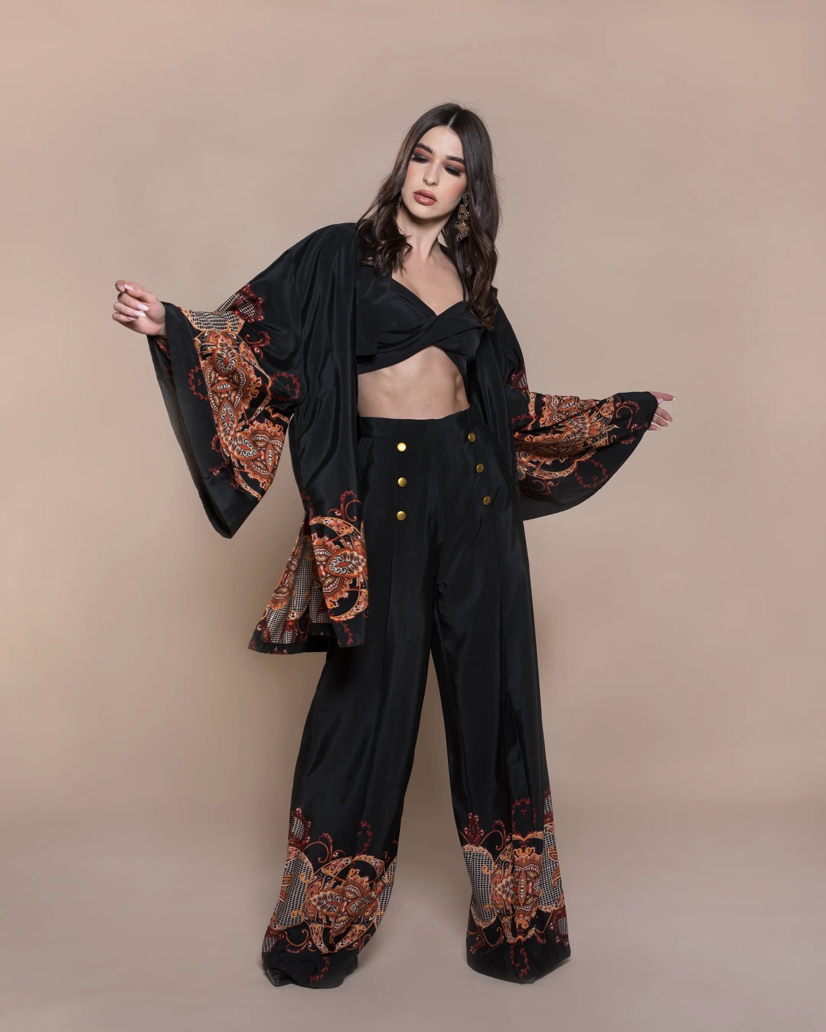 BAROQUE KIMONO SHRUG-PANT SET - Wabi Sabi