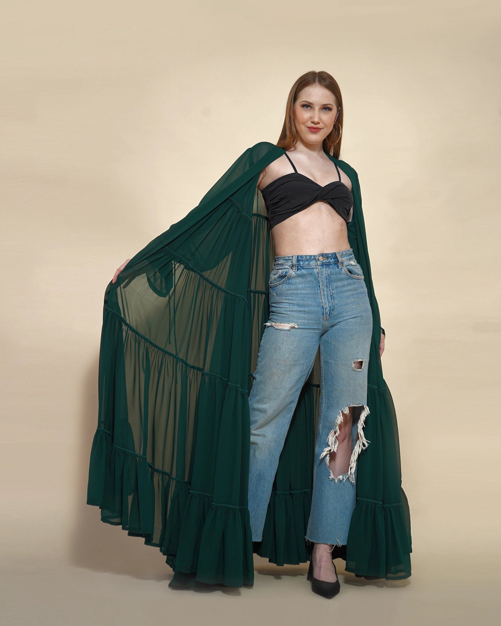 GREEN LYLA SHRUG - Wabi Sabi