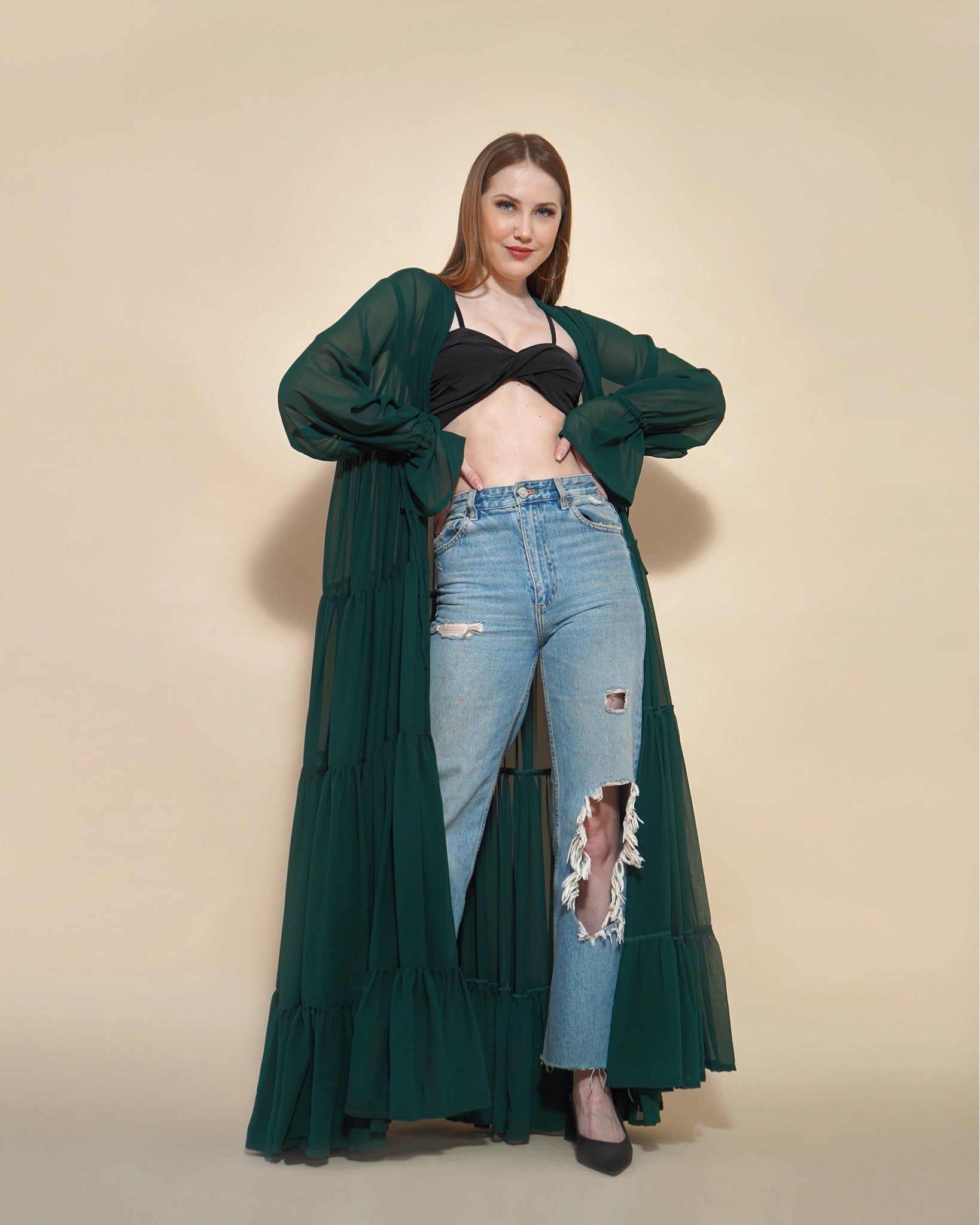 GREEN LYLA SHRUG - Wabi Sabi