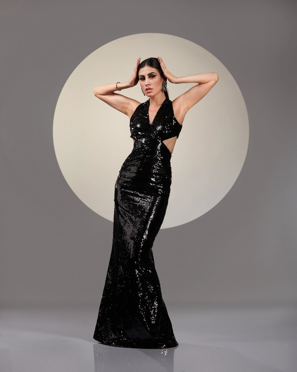 NOIR BLACK CUT OUT GOWN - Wabi Sabi