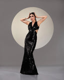 NOIR BLACK CUT OUT GOWN - Wabi Sabi