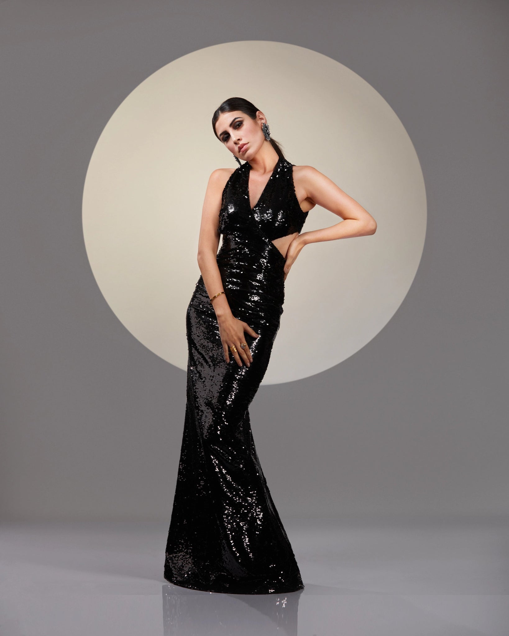 NOIR BLACK CUT OUT GOWN - Wabi Sabi