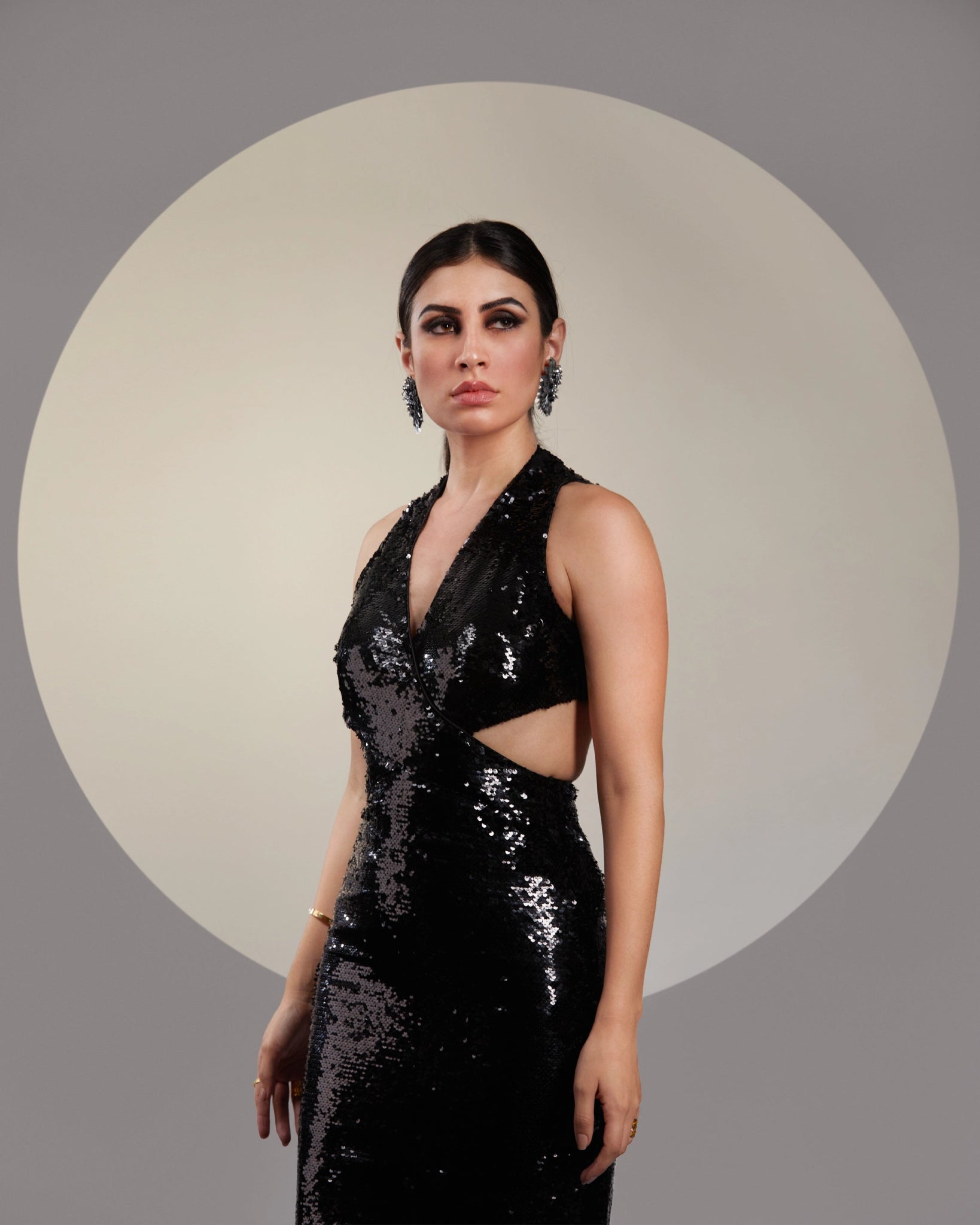 NOIR BLACK CUT OUT GOWN - Wabi Sabi
