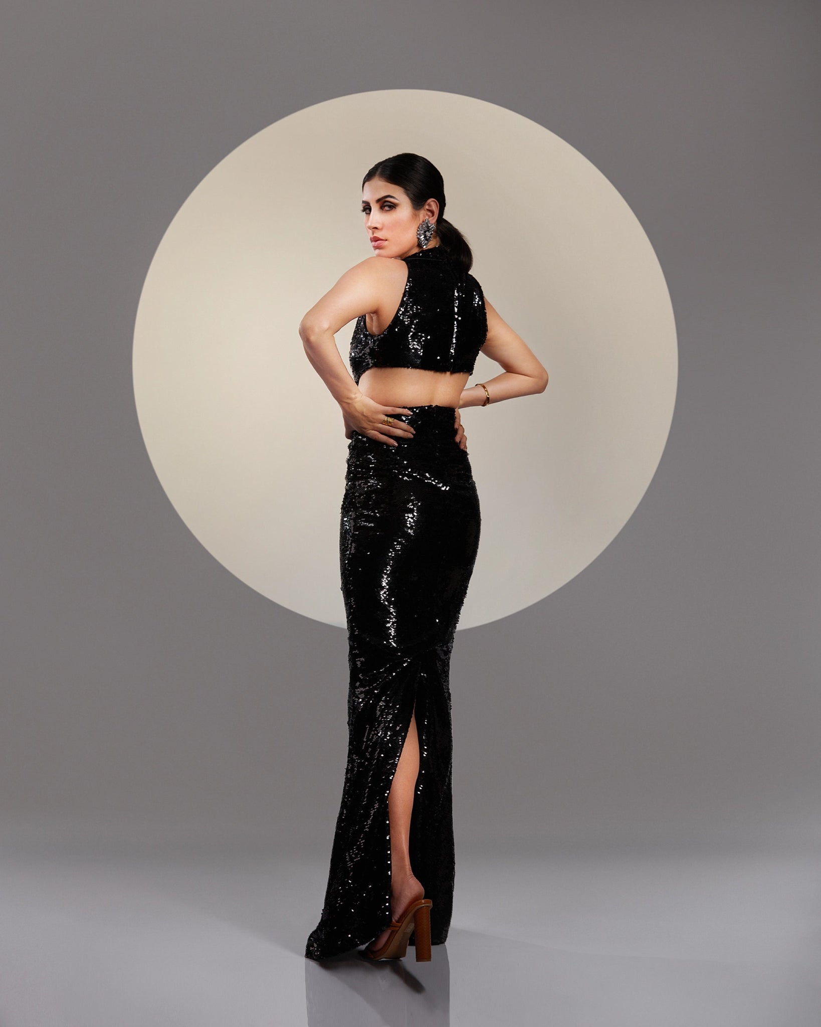 NOIR BLACK CUT OUT GOWN - Wabi Sabi