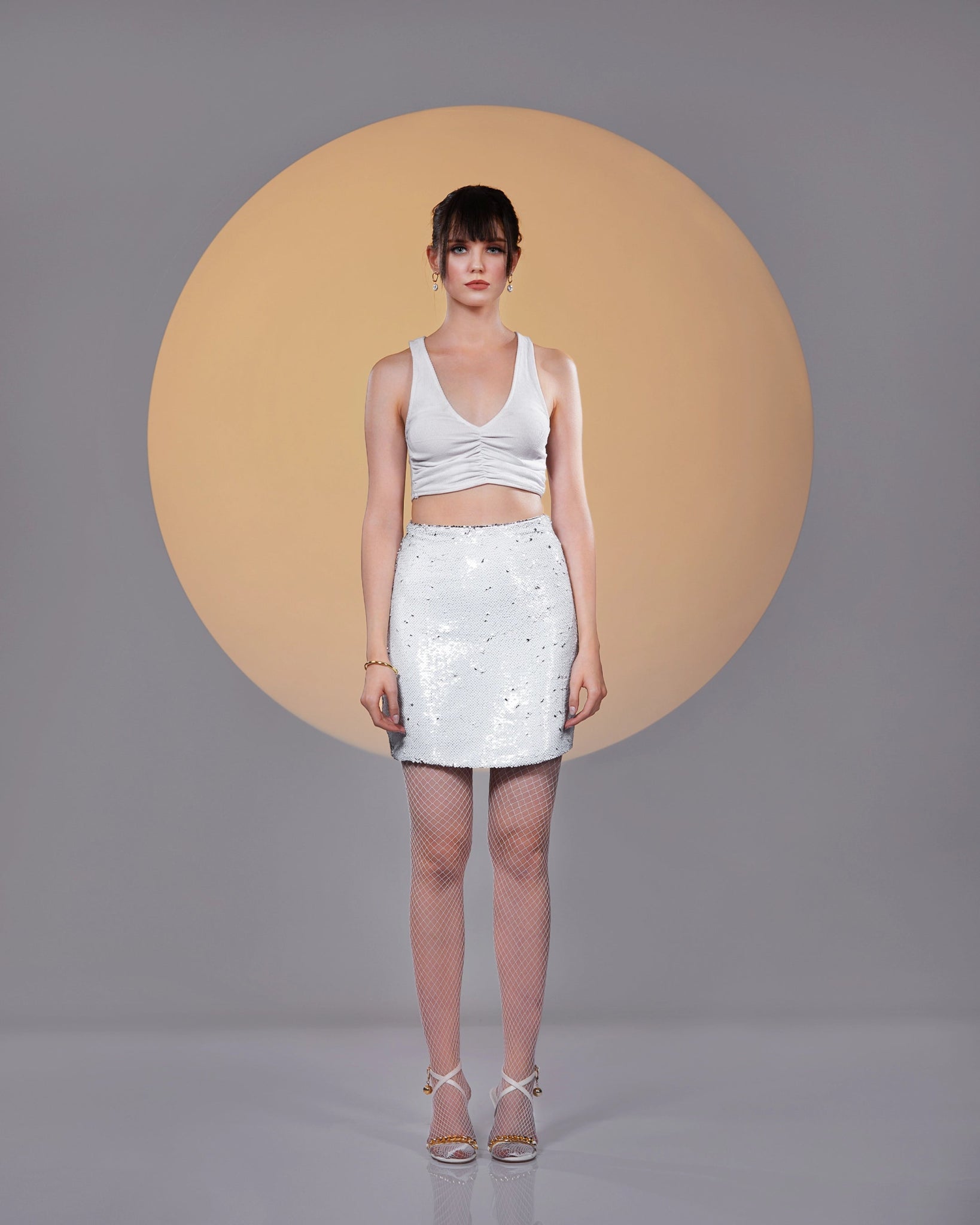 NOIR WHITE-SILVER REVERSIBLE SKIRT - Wabi Sabi