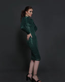 SIENNA DRESS (EMERALD GREEN) - Wabi Sabi