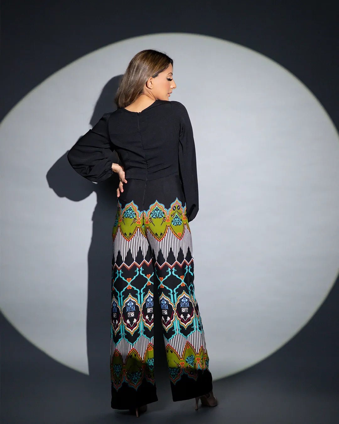 TRIBAL PRINT DRAPED JUMPSUIT - Wabi Sabi