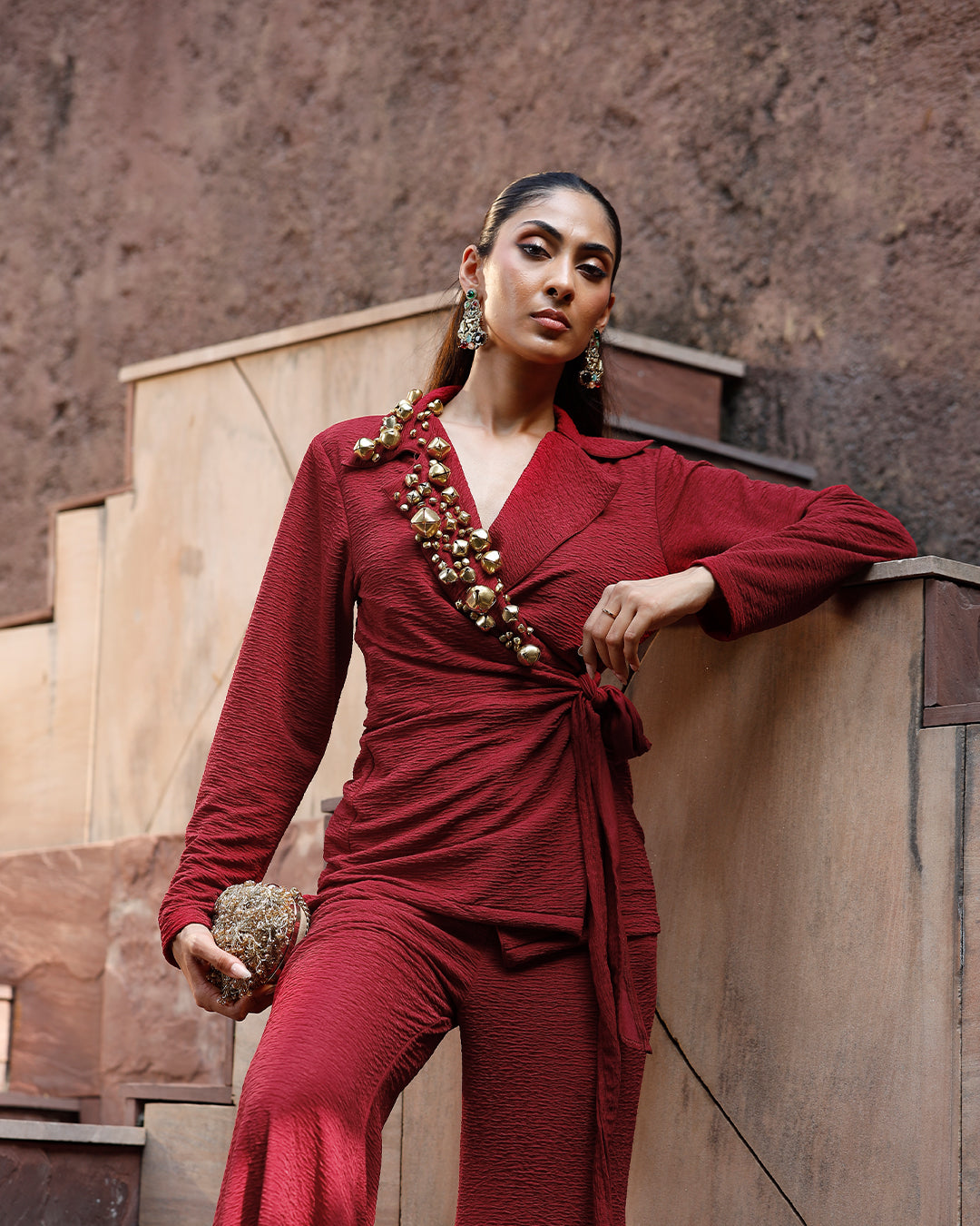 Jhankaar Red Blazer set