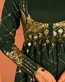 Green sitara Anarkali