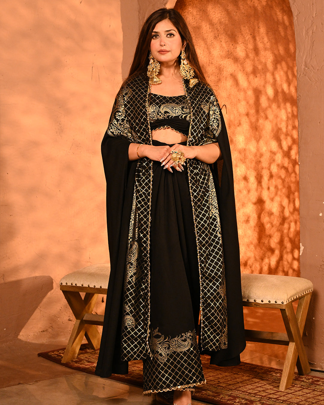 Black  Bahaar set