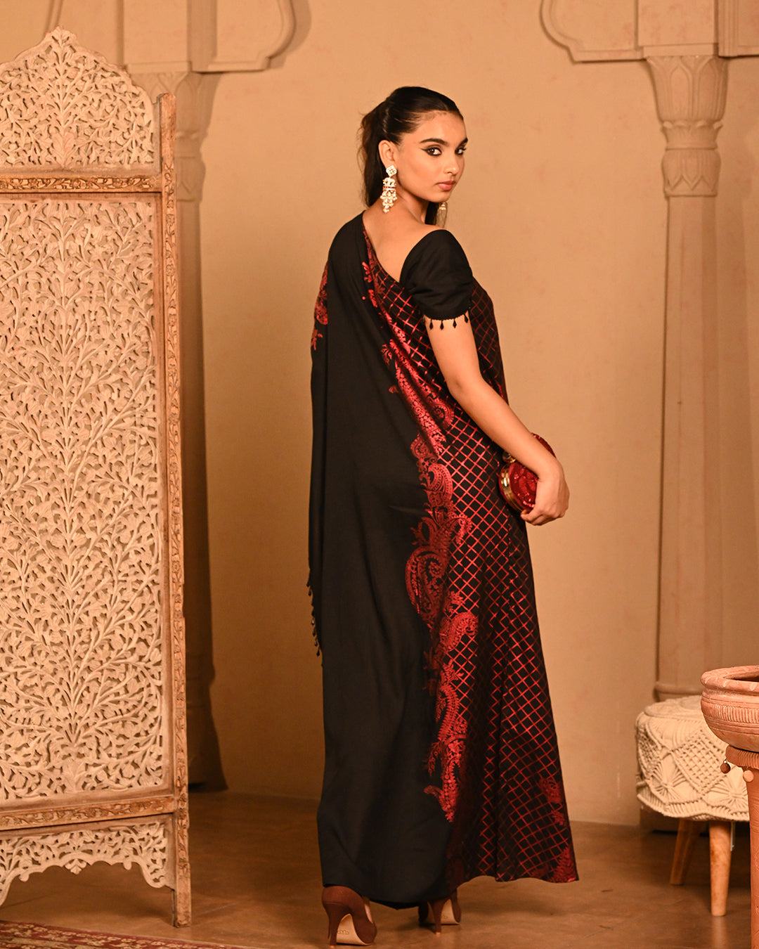 Red kyra Kaftan
