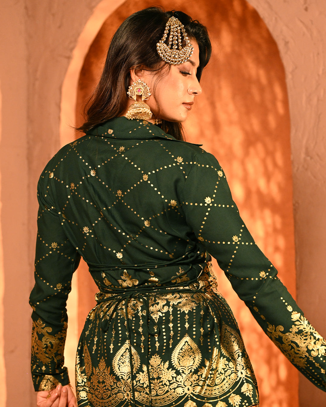 Green Salma Blazer set