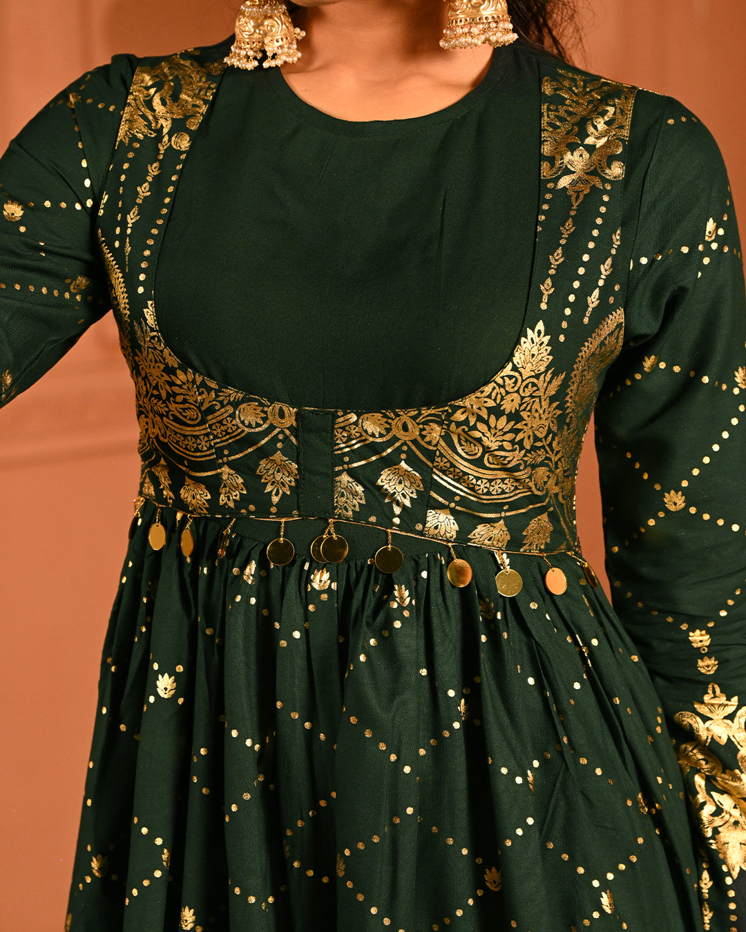 Green sitara Anarkali