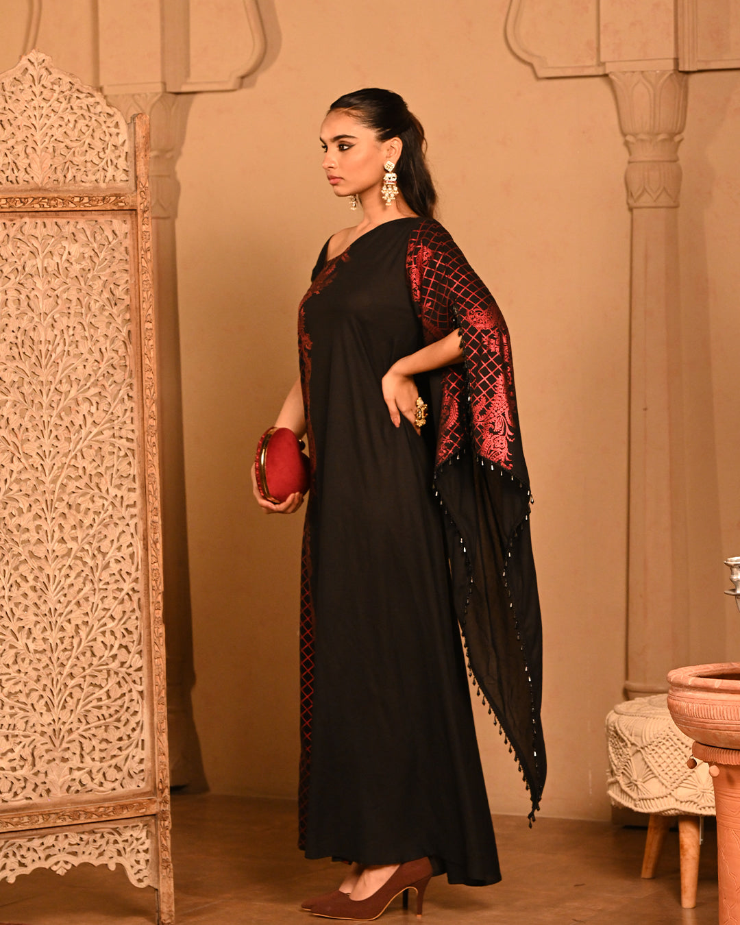 Red kyra Kaftan