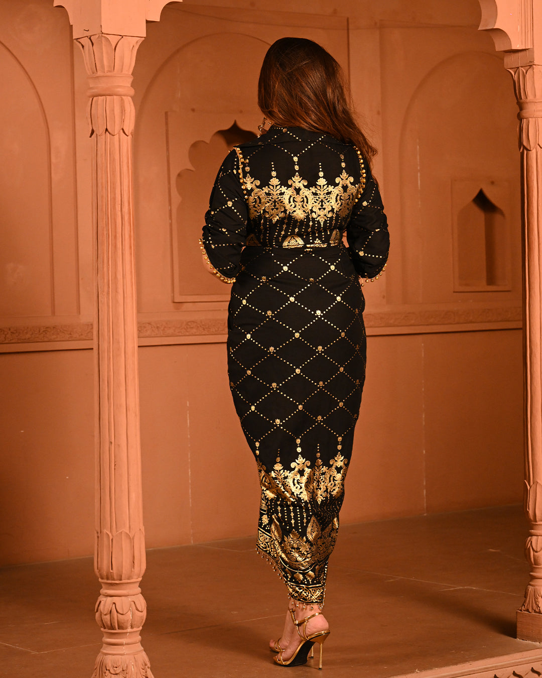 Black Ghunghroo shirtdress