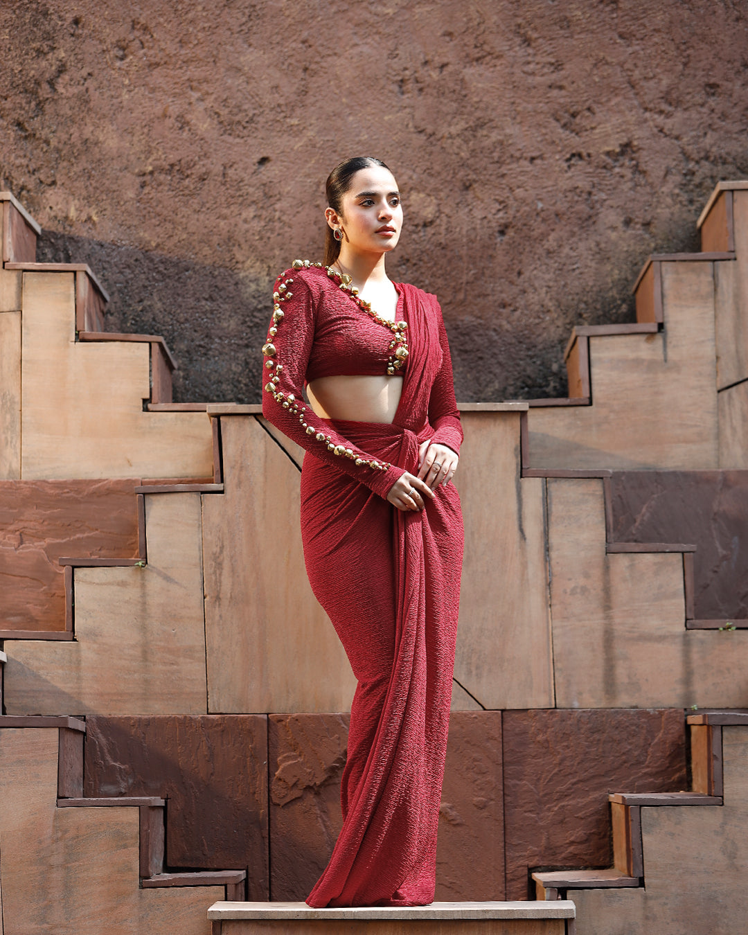Jhankaar Red saree