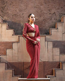 Jhankaar Red saree
