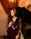 Violet Velvet Saree