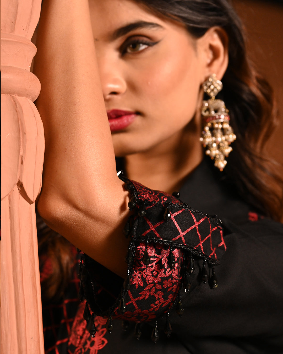 Red Safa Shirtdress