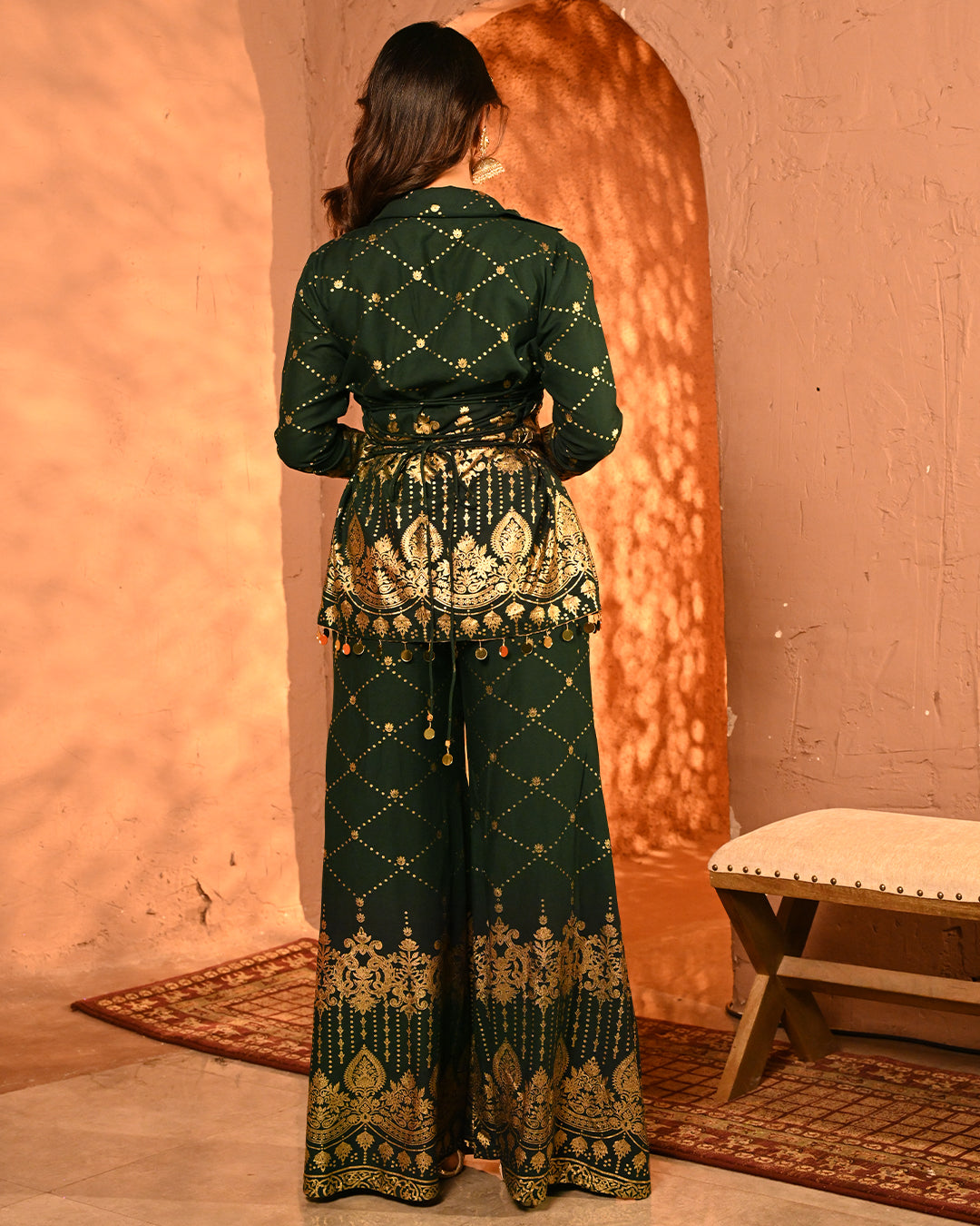 Green Salma Blazer set