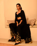 FLORA FOIL SHRUG SET