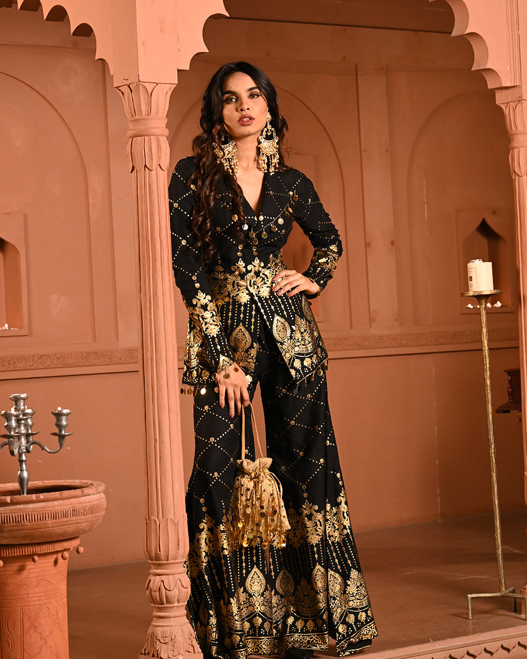 Black Salma Blazer set