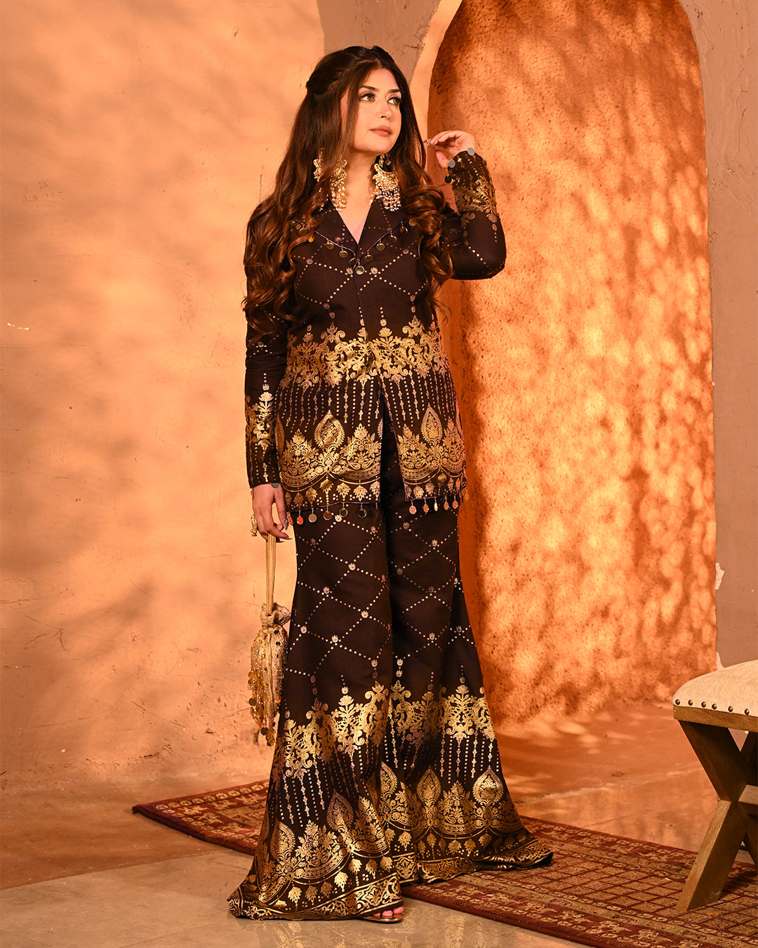 Brown Salma Blazer set