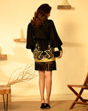 FLORA FOIL MINI DRESS