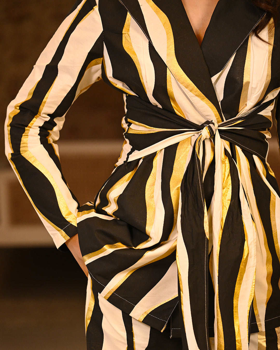 White cotton blazer set