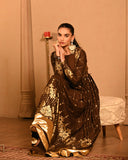 Brown sitara Anarkali