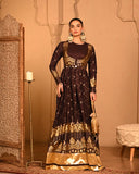 Brown sitara Anarkali