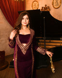 Violet Velvet Kaftan