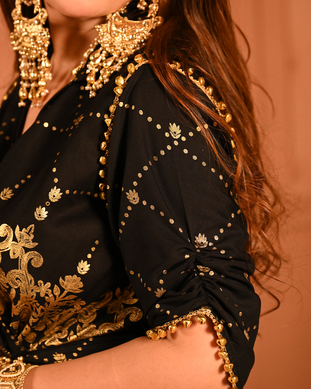 Black Ghunghroo shirtdress
