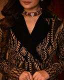 Black Velvet Blazer Set