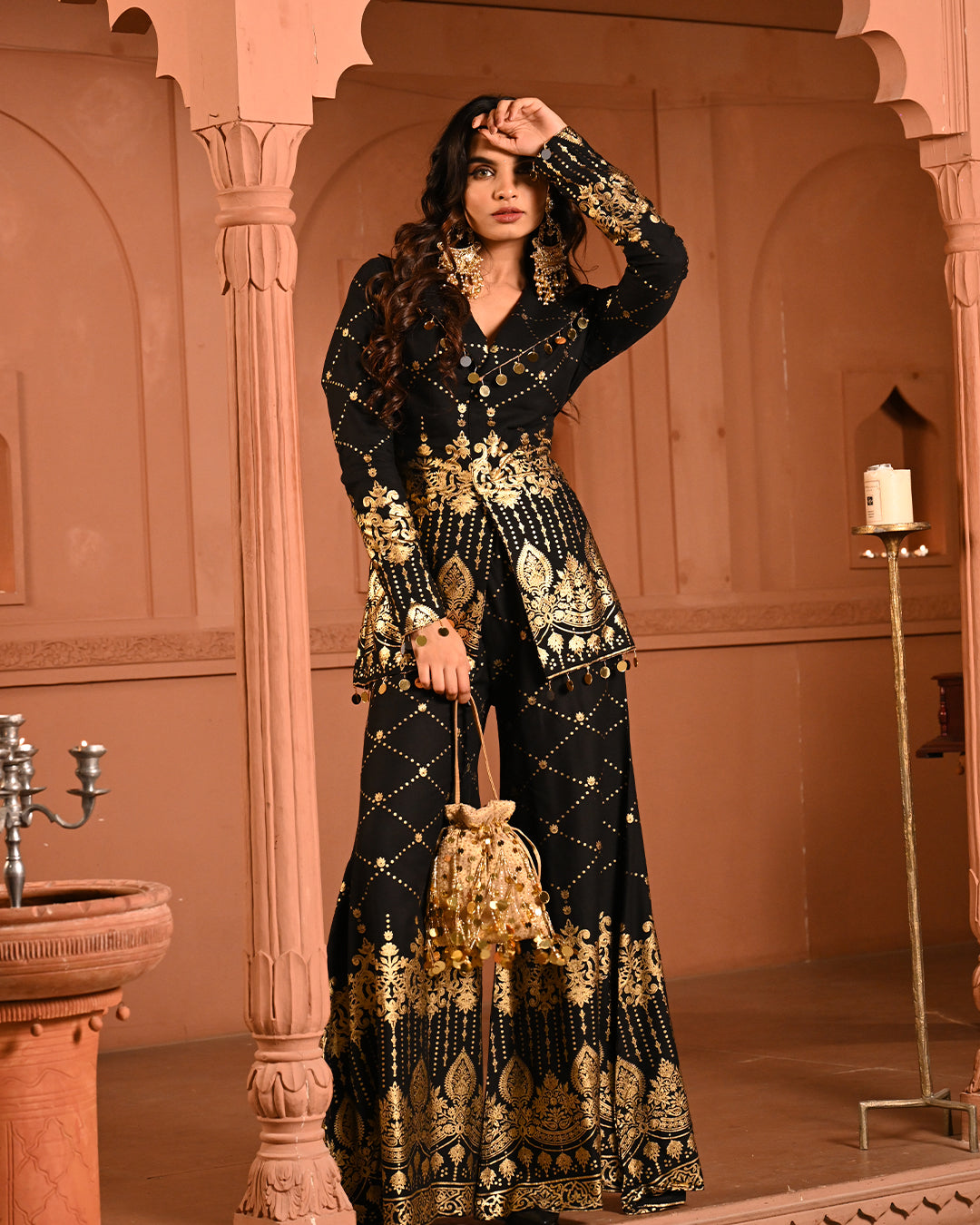 Black Salma Blazer set