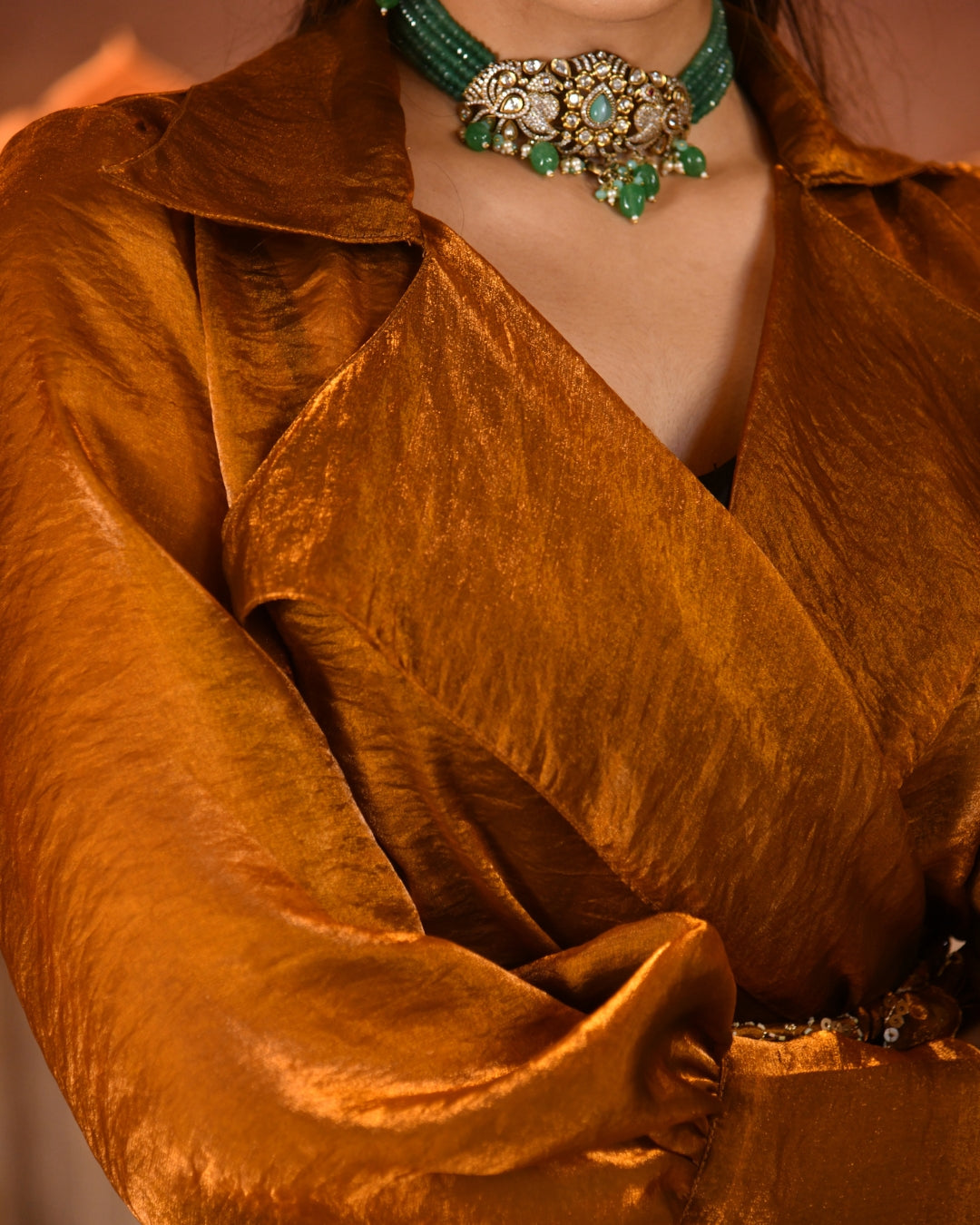 Sunehri silk set