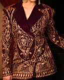 Violet Velvet Blazer set