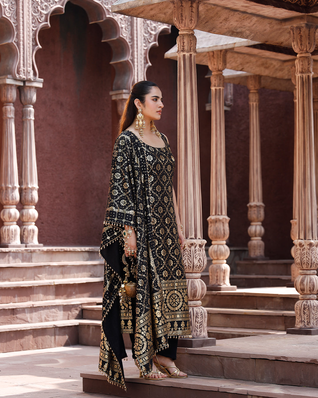 Bandhani Suit set Black
