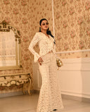 Ivory ruffle set