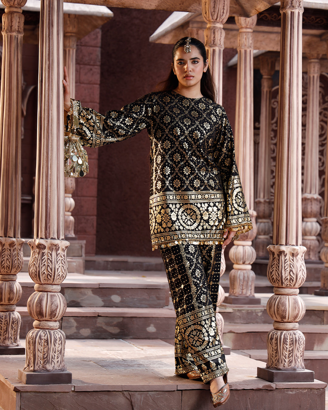 Bandhani Co-ord set BLACK