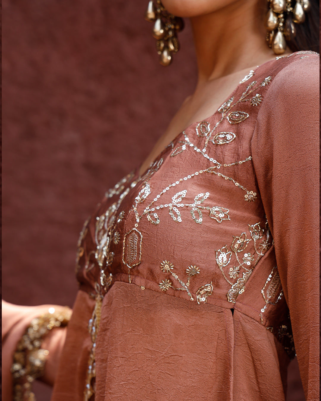 Mauve pink Embriodery lehnga