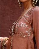Mauve pink Embriodery lehnga
