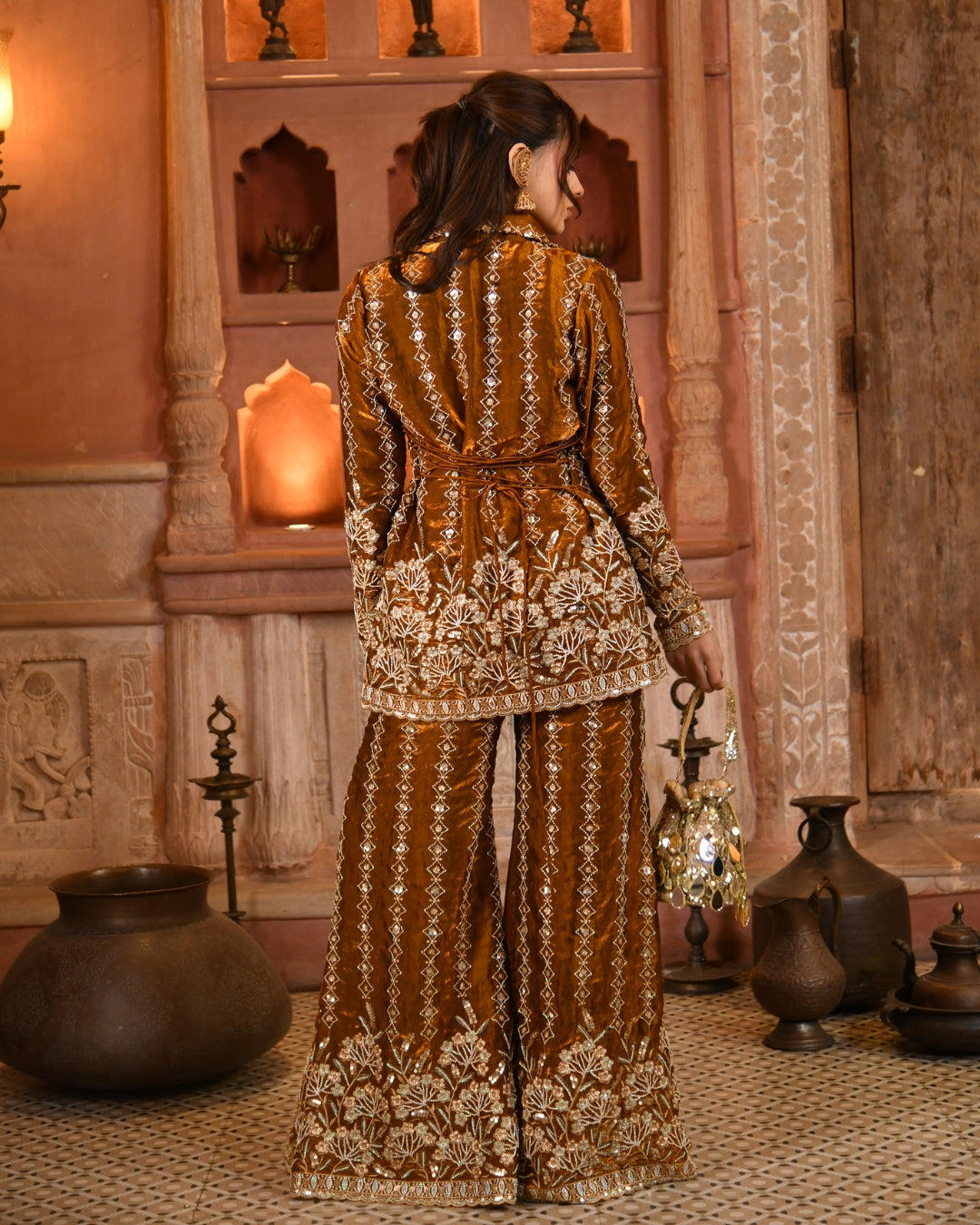 Sunehri blazer set