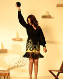 FLORA FOIL MINI DRESS