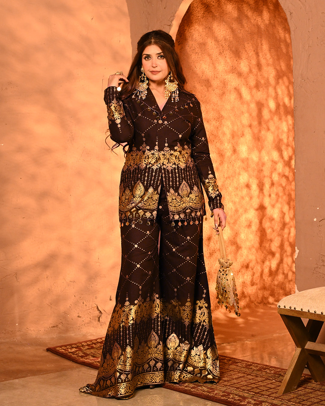 Brown Salma Blazer set